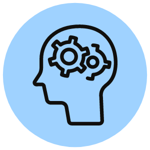 profile image of man with brain